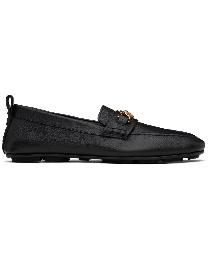 Versace Black Villa Driver Loafers 1b00v-black-versace