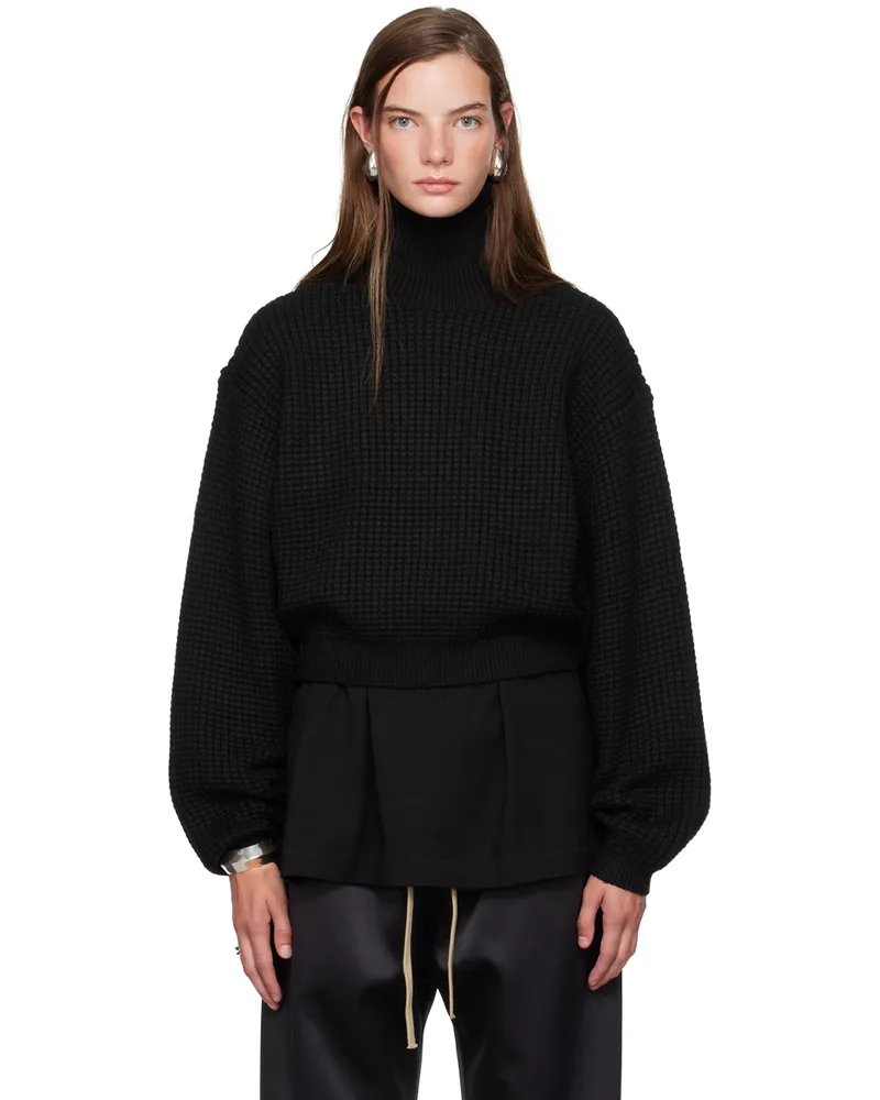 Fear of God Black Cropped Turtleneck Black