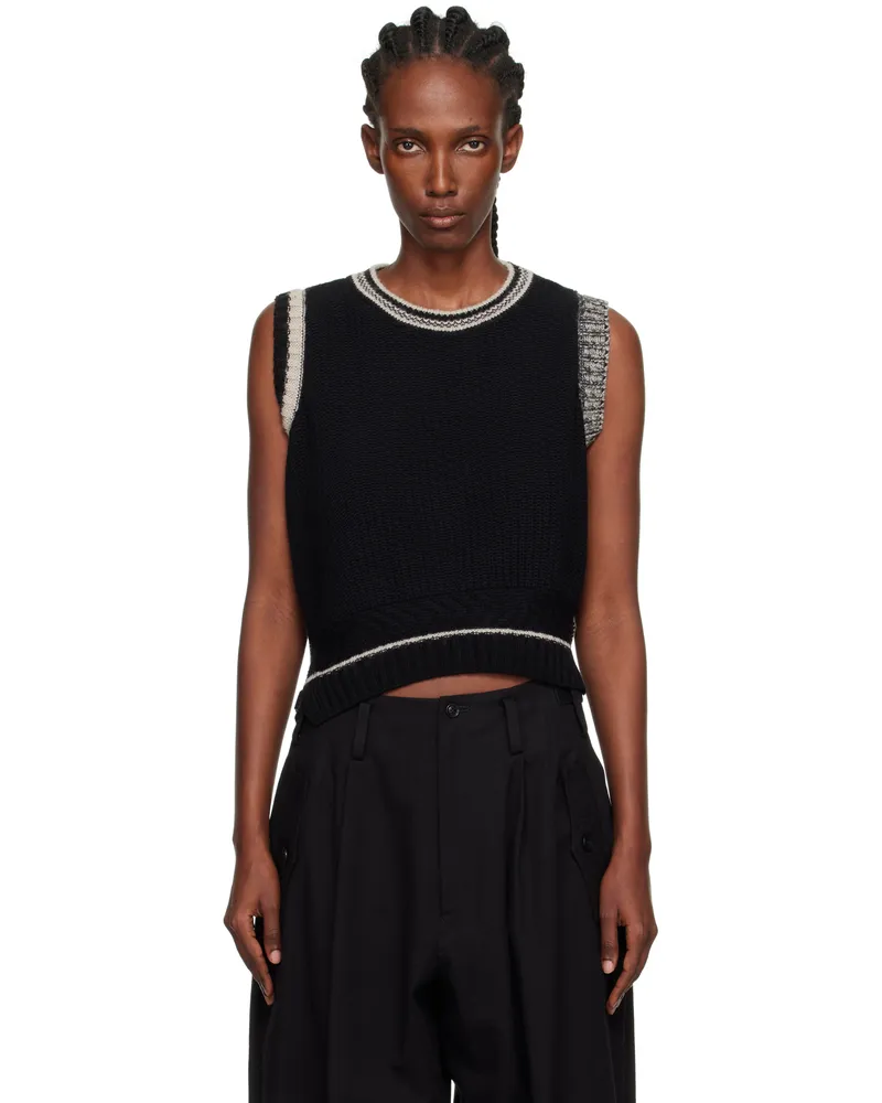 Yohji Yamamoto Black Design Knit Sweater 1
