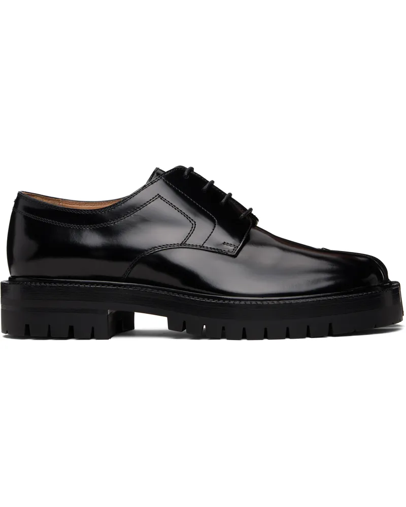 Maison Margiela Black Tabi Lace-Up Derbys H8396