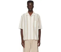 Beige & White Stripe Shirt