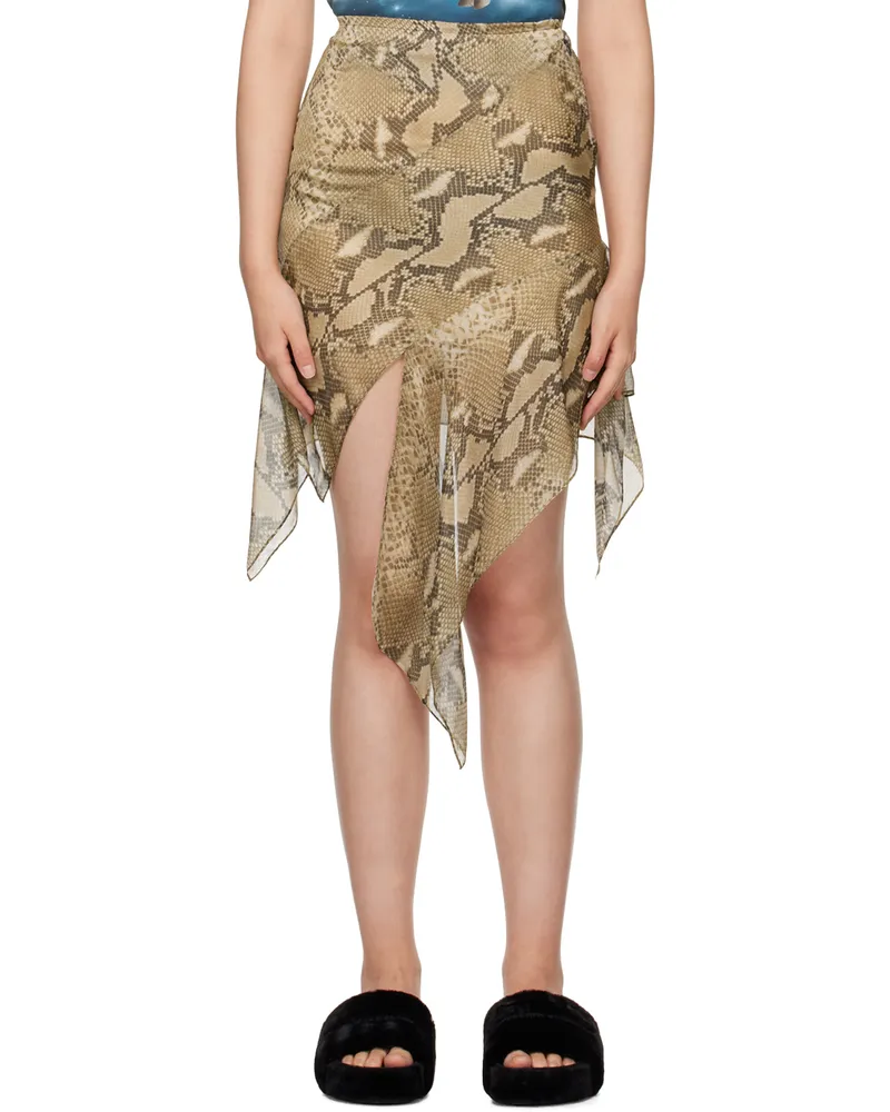 Stella McCartney Brown Printed Midi Skirt 2203