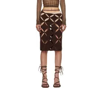 Brown Argyle Centauri Miniskirt