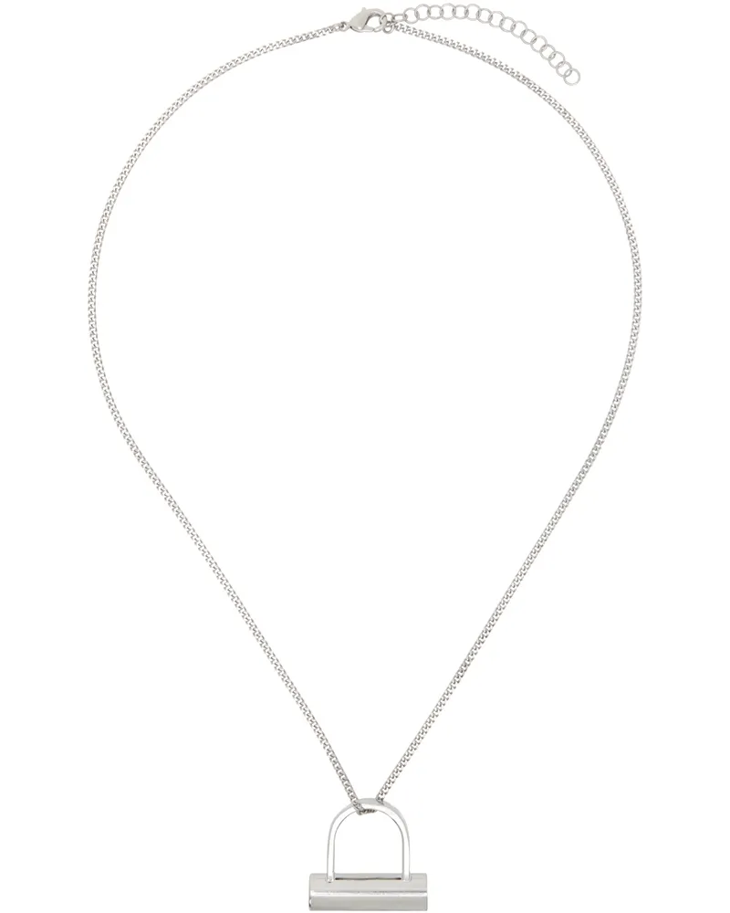 Maison Margiela Silver Bolt Necklace Palladio