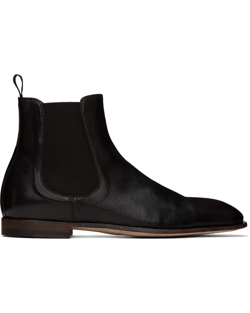Officine Creative Italia Brown Solitude 004 Chelsea Boots Drum
