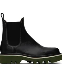 Dries van Noten Black Lug Chelsea Boots Black