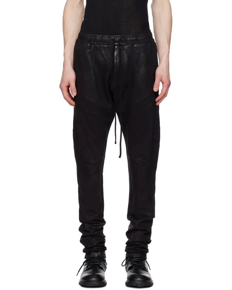 Julius Black Coated Sweatpants Black