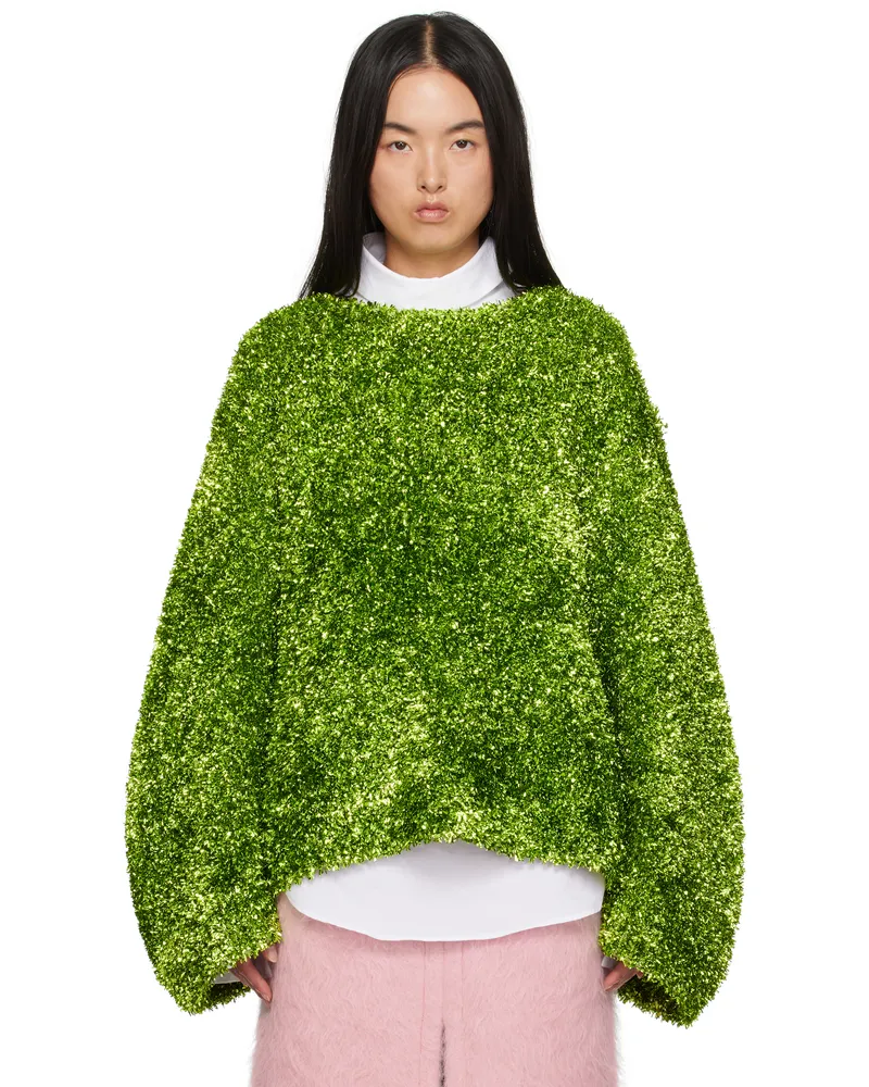 Dries van Noten Green Tinsel Sweater 604