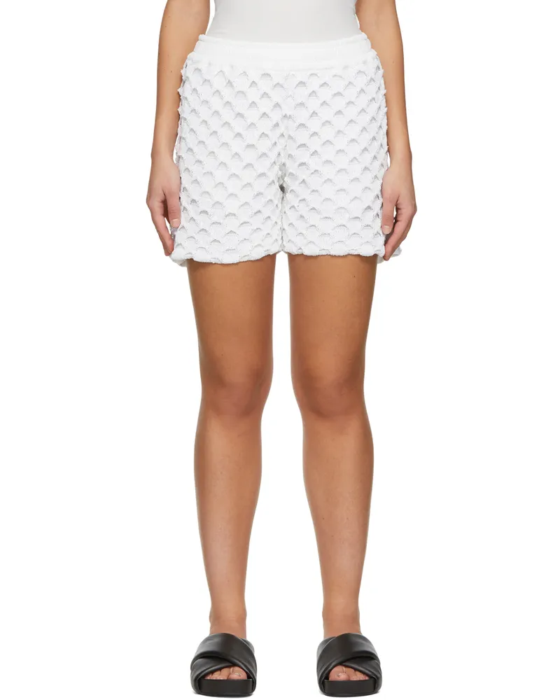 CFCL White Oriel Paper Shorts White