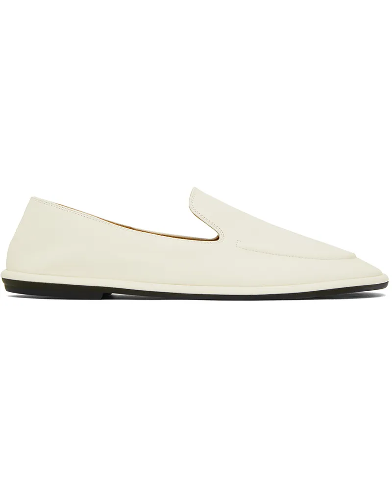 The Row Off-White Canal Loafers Milk