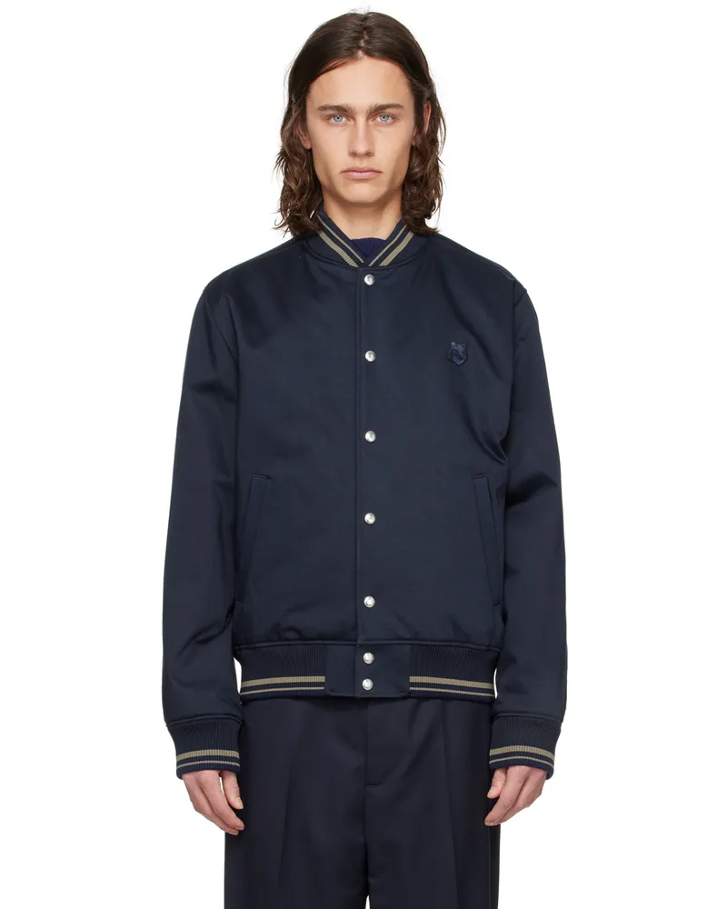 Kitsuné Navy Button Bomber Jacket P492