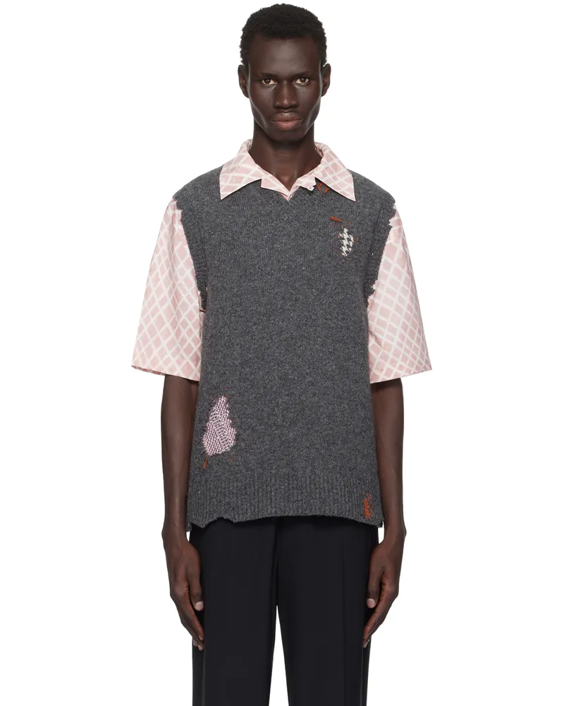 Marni Gray Patch Vest 00ngranite