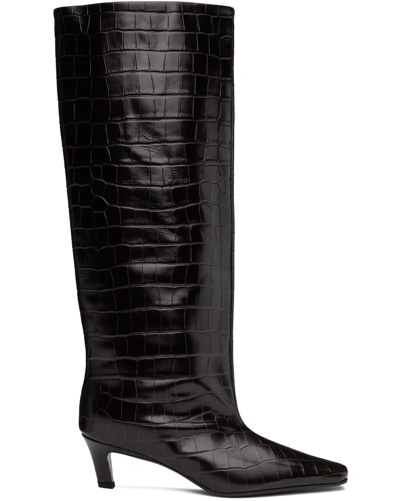 Totême Brown 'The Wide Shaft' Boots Dark
