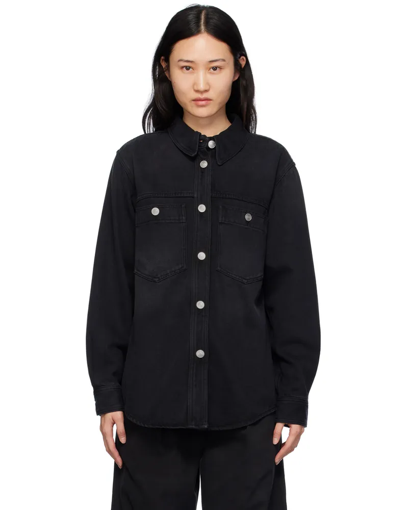 Isabel Marant Black Talbot Denim Jacket 02fk