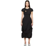 Black Flower Maxi Dress