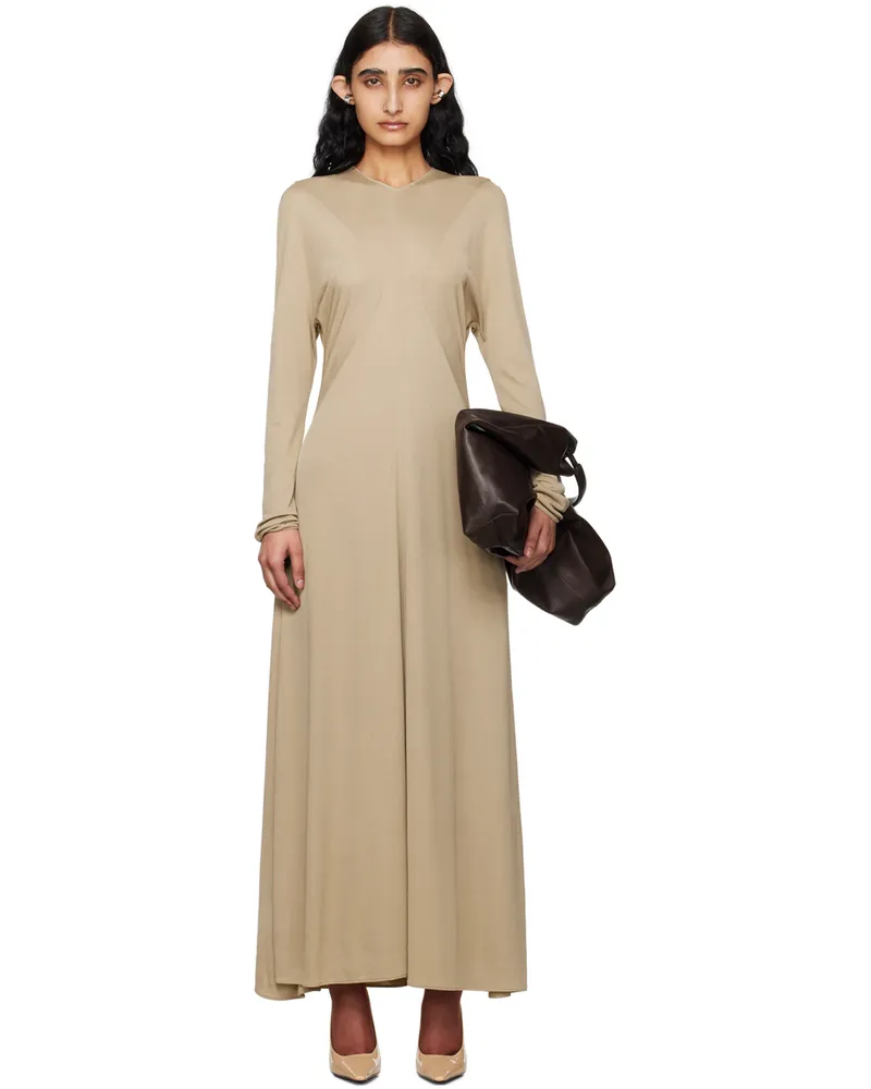 The Row Beige Venusia Maxi Dress Light