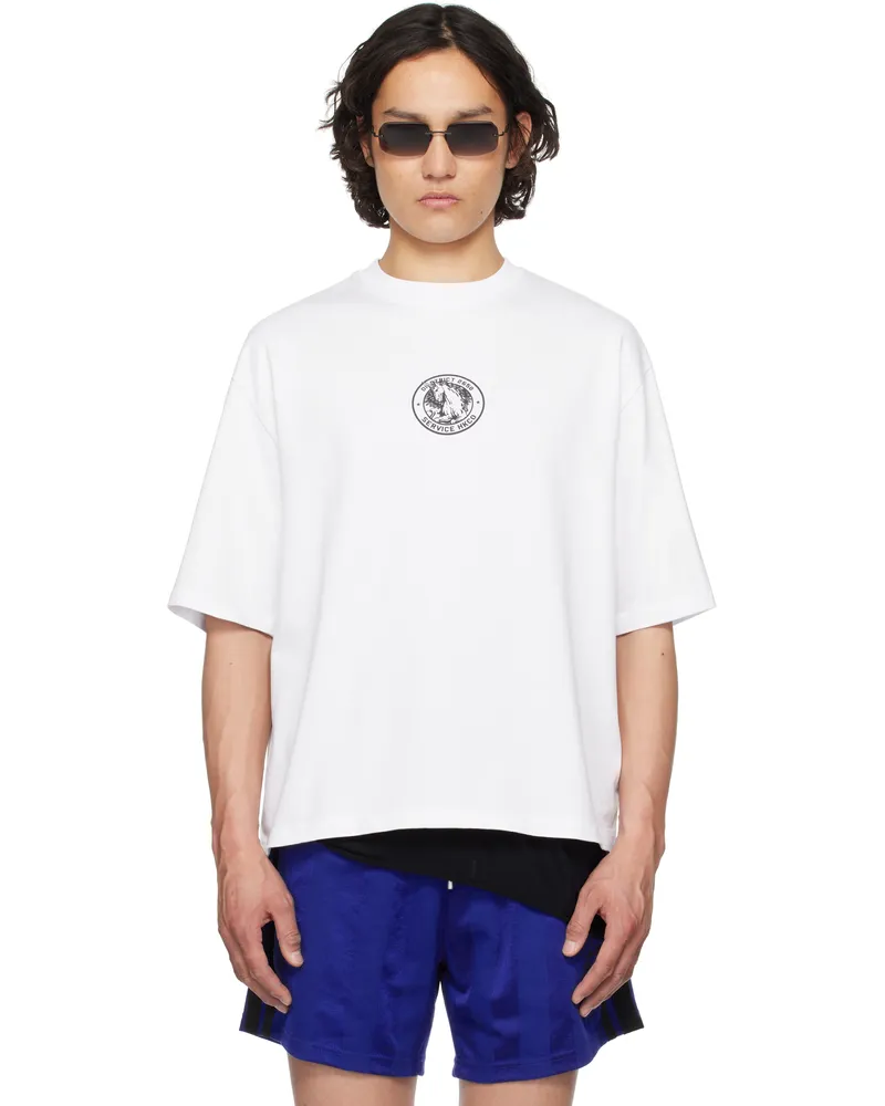 Han Kjøbenhavn White 'Officer' Printed Oversized T-shirt Optic