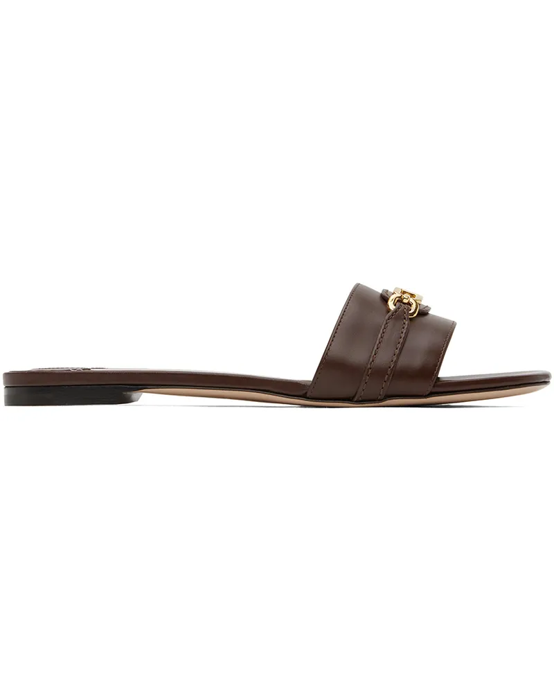 Tom Ford Brown Leather Slides 1b073