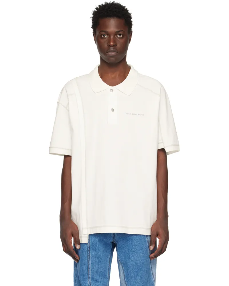 Feng Chen Wang White Embroidered Polo White