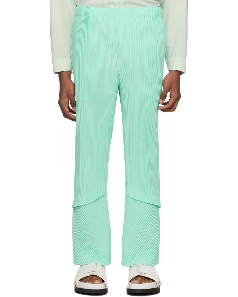 Issey Miyake Green Aerial Trousers 60-green