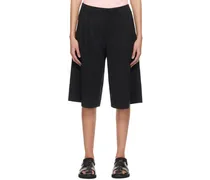 Black Lino Shorts