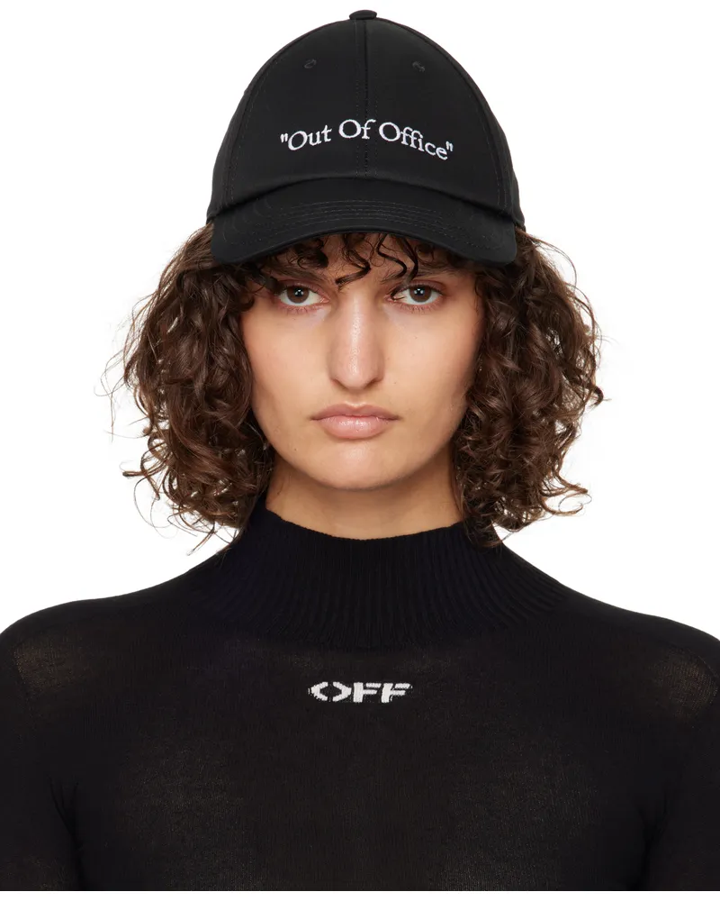OFF-WHITE Black 'Out Of Office' Cap Black