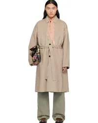 Acne Studios Beige Houndstooth Coat Dkn