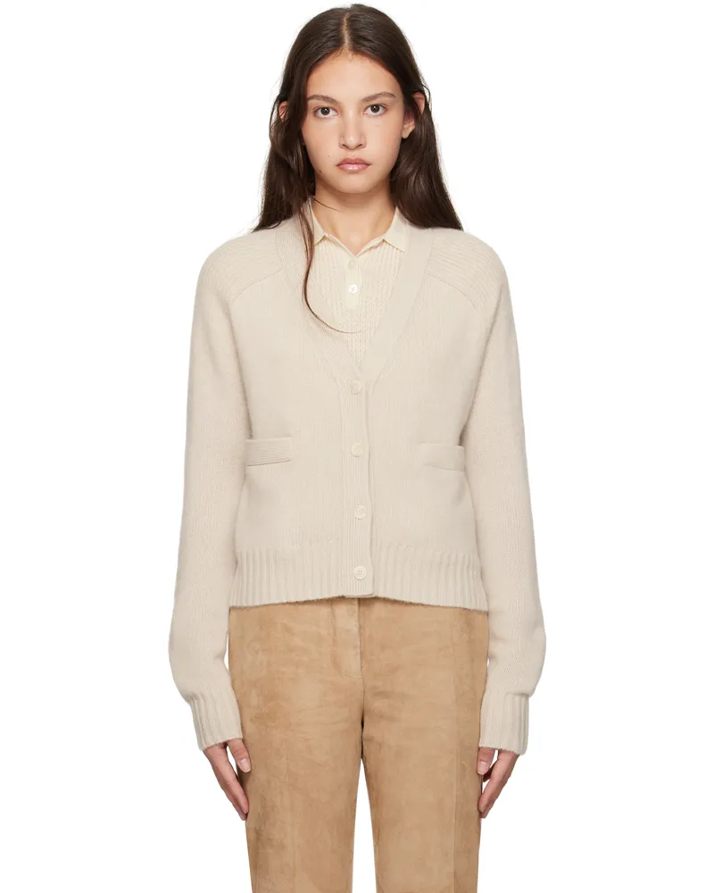 Joseph Off-White Open Cashmere Cardigan 1274