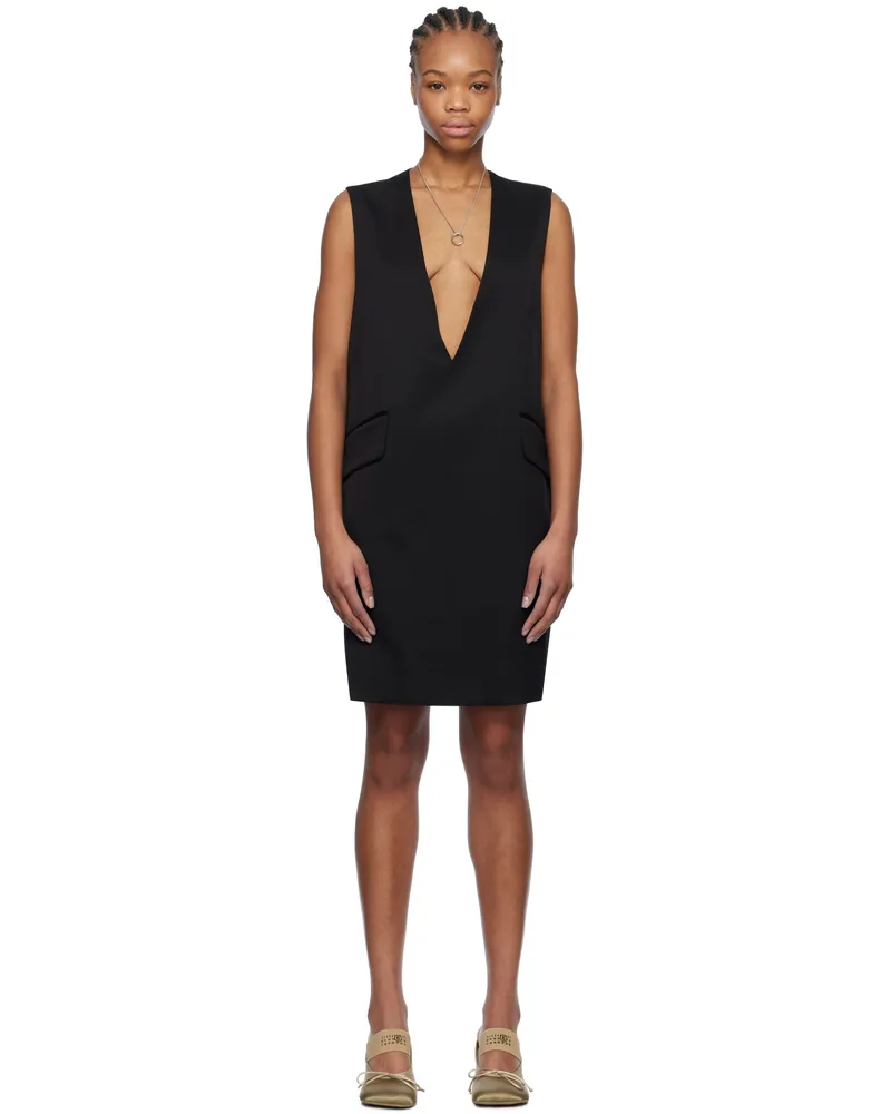 Maison Margiela Black Tailoring Wool Minidress 900