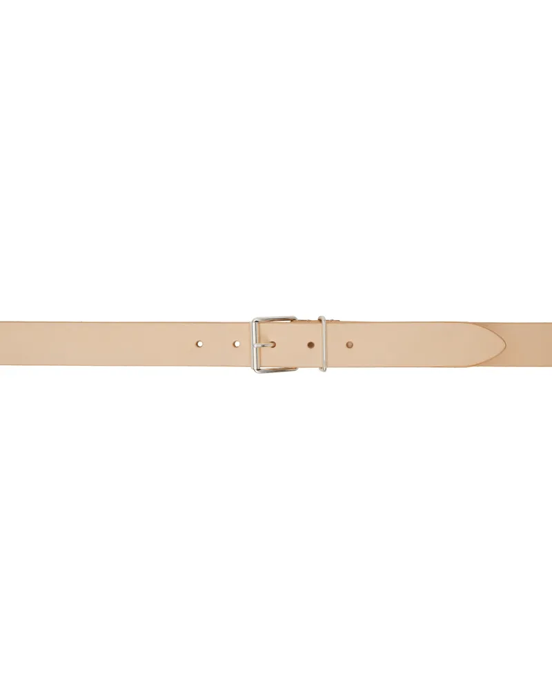 Anderson's Beige Narrow Casual Leather Belt F6