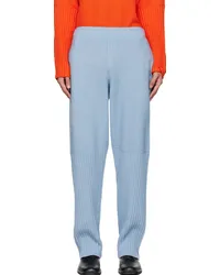 Issey Miyake Blue Rustic Sweatpants 70-aqua