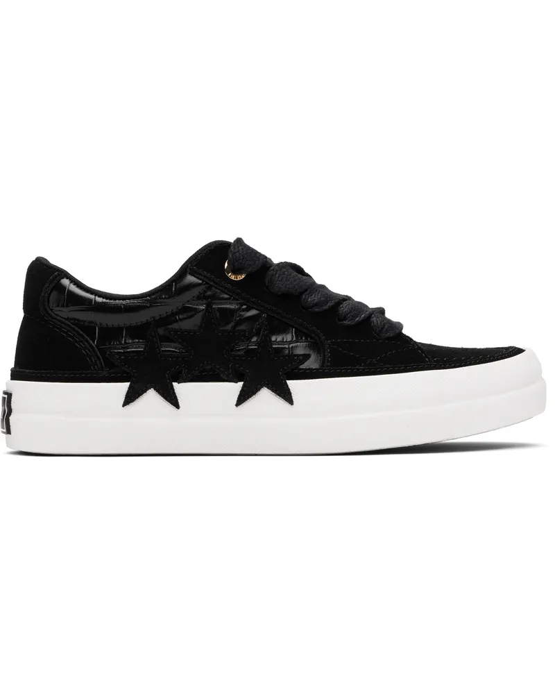 Amiri Black Croc Debossed Sunset Skate Sneakers Black