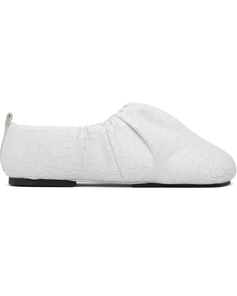 YUME YUME White Wrinkled Loafers Cracked