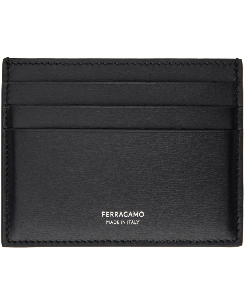 Ferragamo Black Credit Card Holder Nero