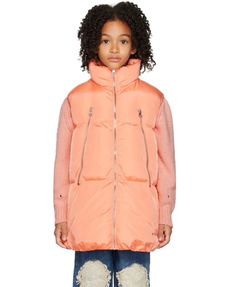 Maison Margiela Kids Pink Padded Vest M6302