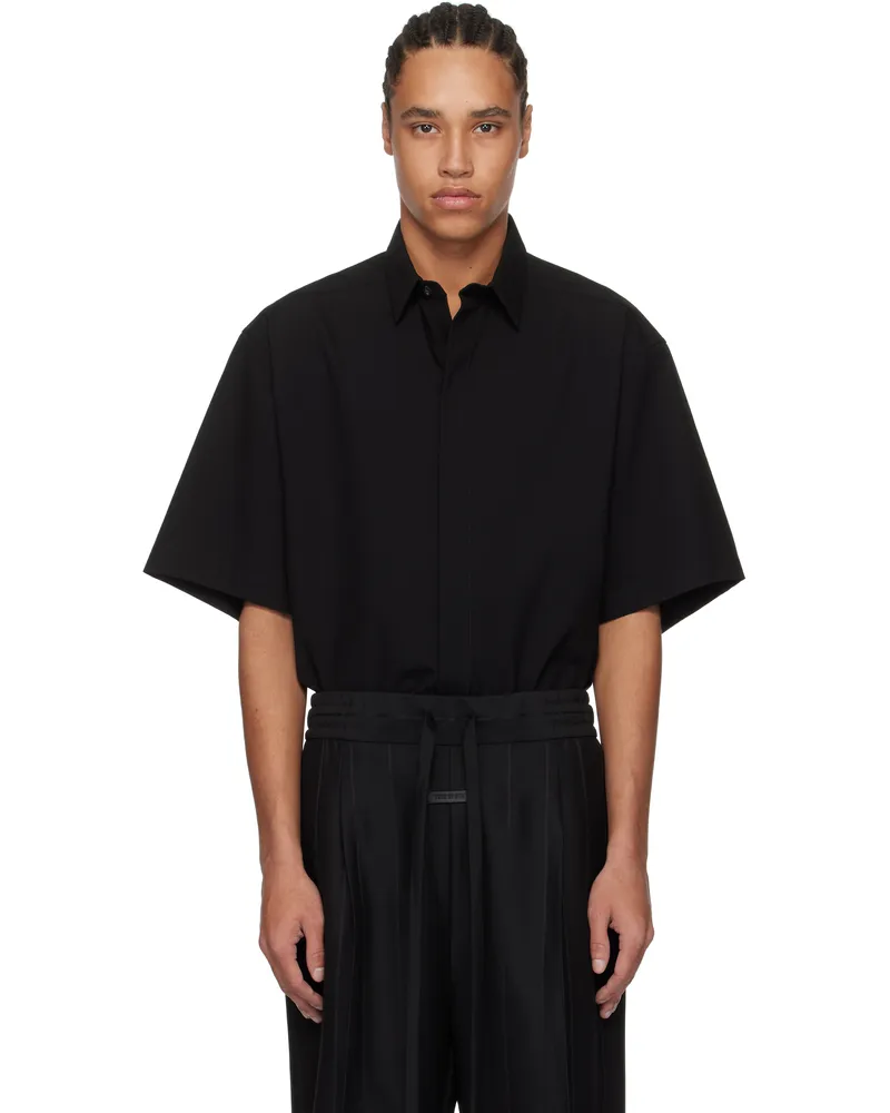 Fear of God Black Oxford Short Sleeve Shirt Black