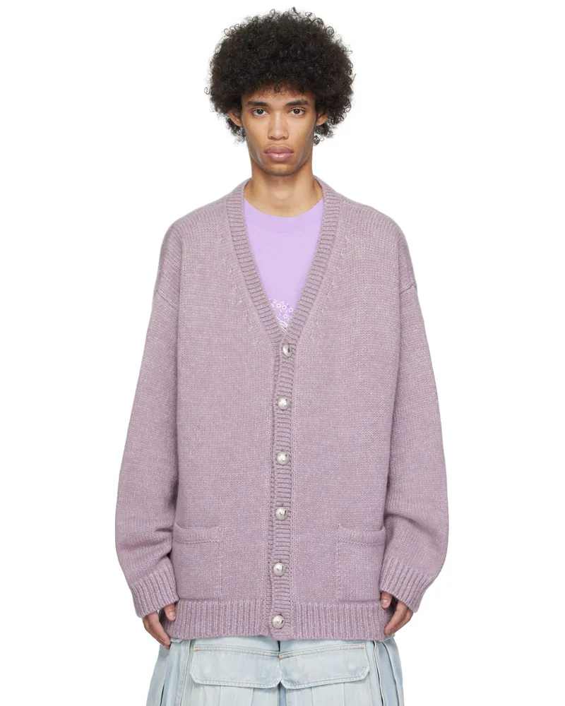 VETEMENTS Purple Fancy Button Cardigan Lilac