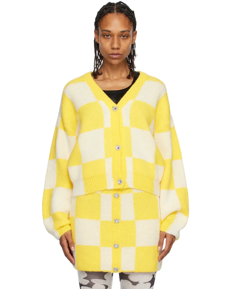 Stine Goya Yellow & White Amara Cardigan 4112