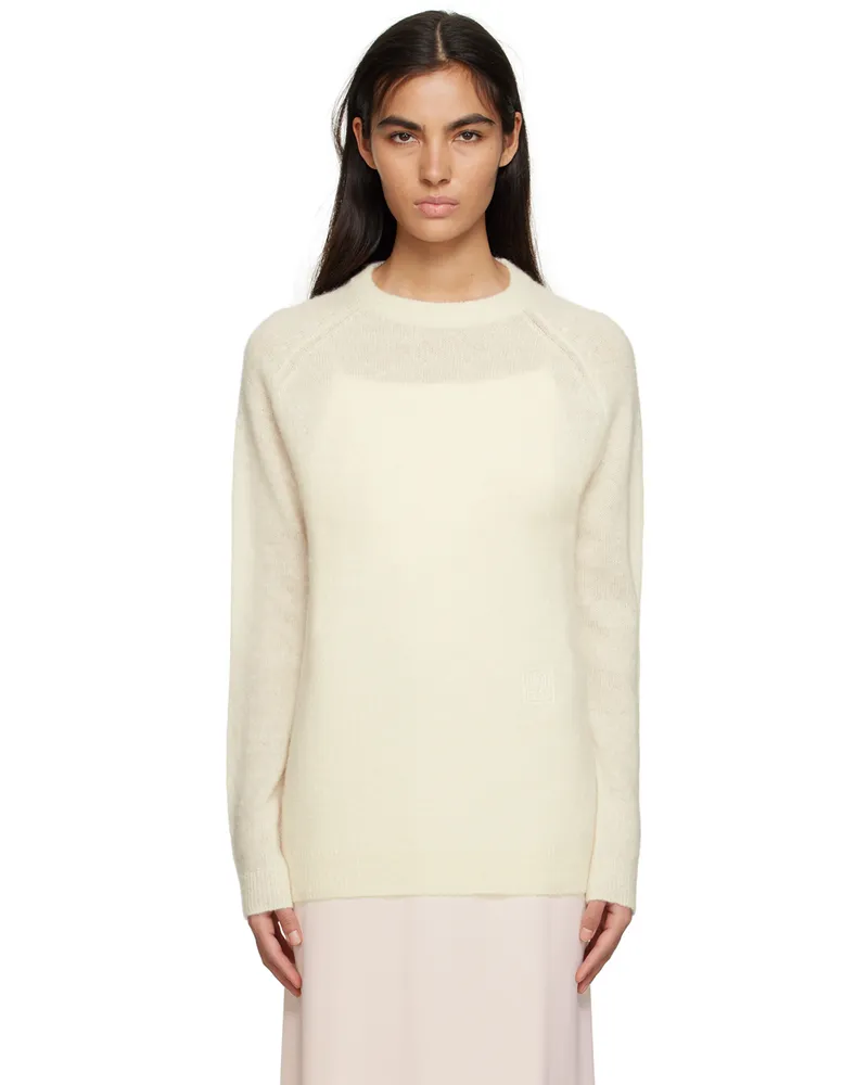 Totême Off-White Monogram Sweater 108