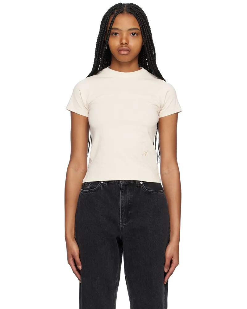 Axel Arigato Beige Slim T-Shirt Pale