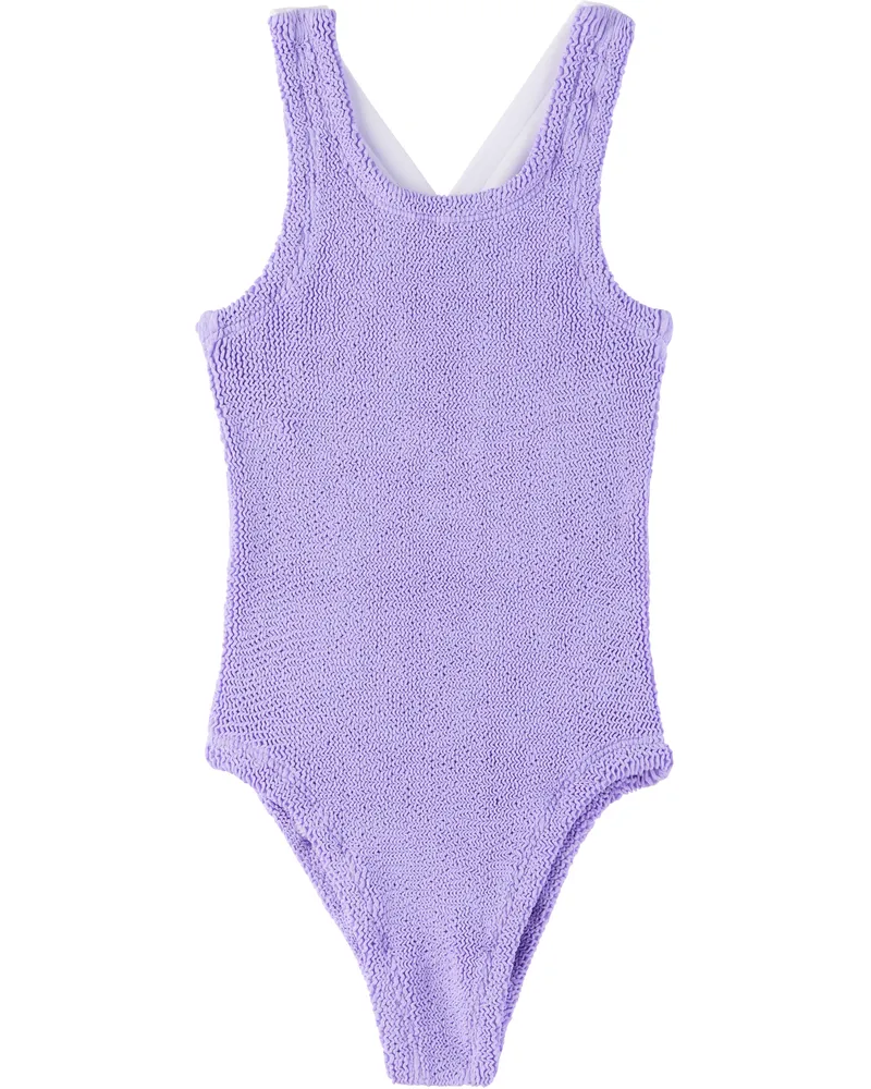 Hunza G Kids Purple Lara Swimsuit Lilac