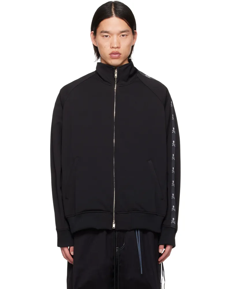 Mastermind Japan Black Raglan Sleeve Track Jacket Black