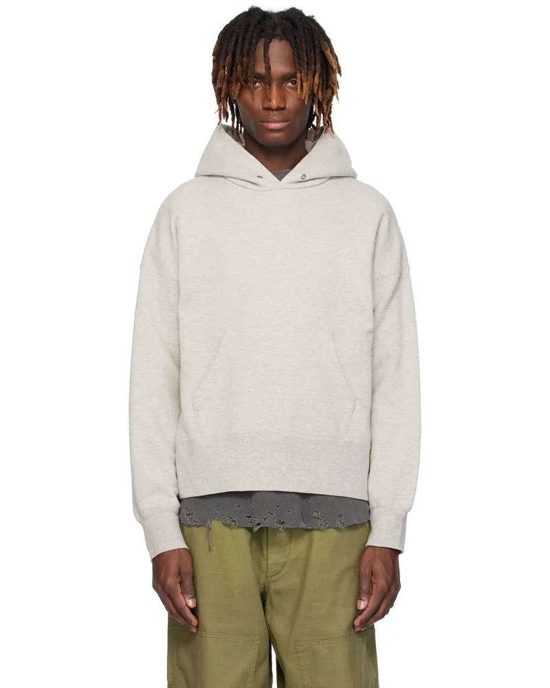 Visvim Gray Court P.O. Hoodie Grey