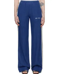 Palm Angels Blue Embroidered Track Pants Blue