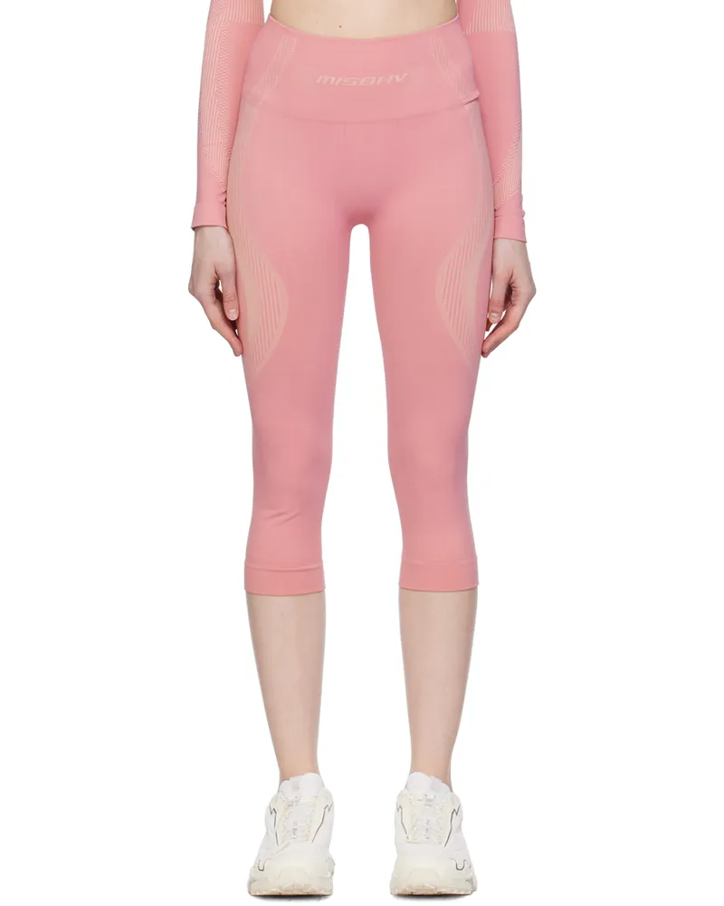 MISBHV Pink Jacquard Leggings Bubblegum