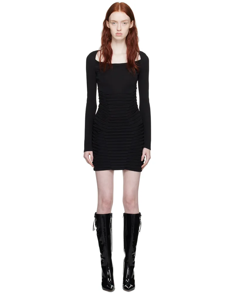 Dion Lee Black Ventral Minidress Black