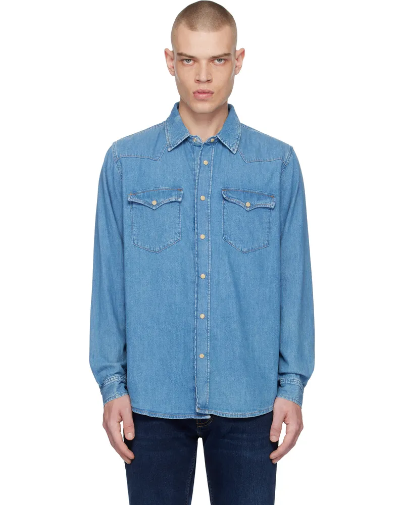 Nudie Jeans Blue George Denim Shirt Denim