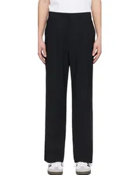 AMOMENTO Black Minimalist Trousers Black