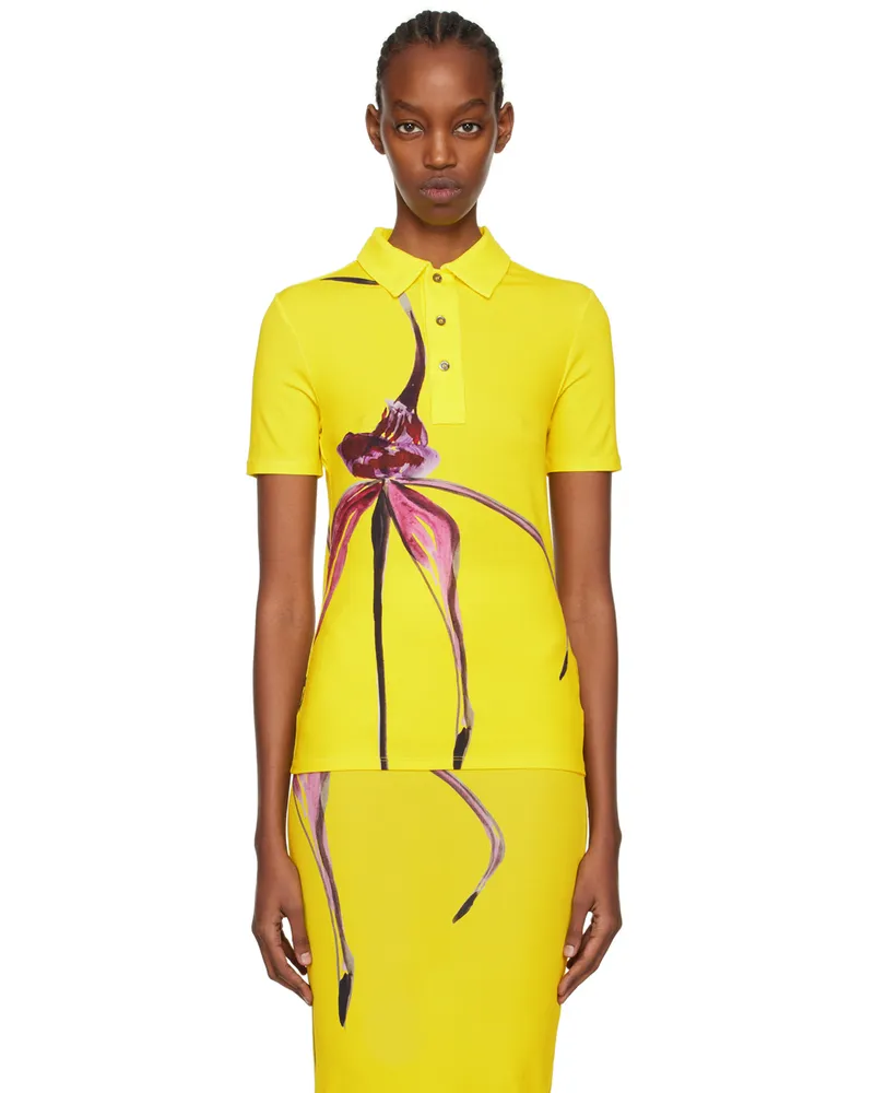 Louisa Ballou Yellow Graphic Polo 3001