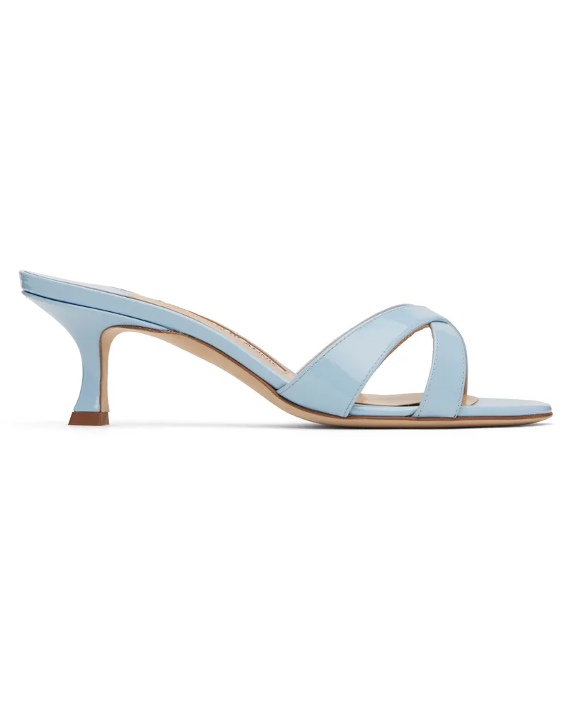 Manolo Blahnik Blue Callamu Heeled Sandals Lblu(4542)